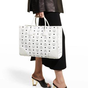 100% Authentic MCM München Visetos Large Monogram Tote Bag